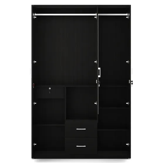 Value V2 3 Door Dresser Wardrobe - Natural Wenge