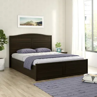 Verona King Bed 3/4 Lifton Storage- Fumed Oak