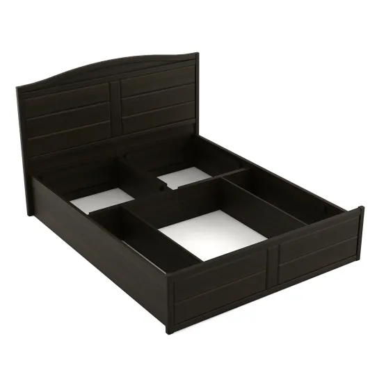 Verona Queen Bed 3/4 Lifton Storage - Fumed Oak