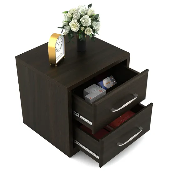 Verona Bedside Table - Fumed Oak