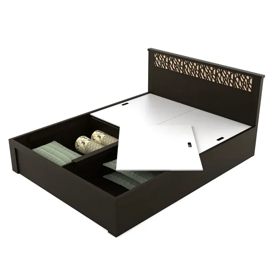 Weave Queen Bed With Box Storage - Vermount Woodpore