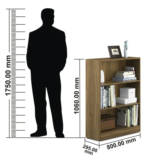 William Bookcase Small - Natural Teak