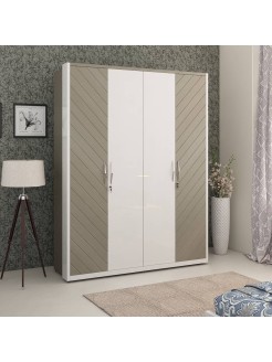 Alaska 4 Door Wardrobe V2 - High Gloss White