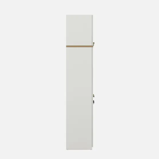 Lilly 4 Door Wardrobe Mirror With Loft - Kingston White